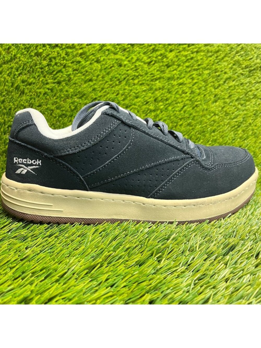 Reebok Soyay Mens Size 8 Womens 10 Navy White Composite Toe Safety Work Shoes